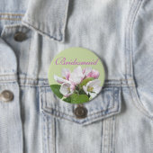 Lichtroze appelbloem ronde button 7,6 cm (In situ)