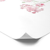 lichtroze Baby Breath Bouquet Poster (Hoek)