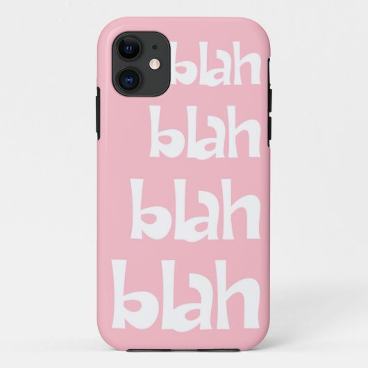Lichtroze Blah Blah Blah iPhone 5-s draagtas Case-Mate iPhone Case (Achterkant)