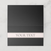 Lichtroze Blush Stripe & Elegante Bewerkbare Tekst (Buitenkant ongevouwen)