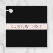 Lichtroze Blush Stripe & Elegante Bewerkbare Tekst Bedankjes Labels (Voorkant)