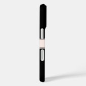 Lichtroze Blush Stripe & Elegante Bewerkbare Tekst Case-Mate iPhone Case (Achterkant / Rechts)