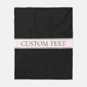 Lichtroze Blush Stripe & Elegante Bewerkbare Tekst Fleece Deken (Voorkant)