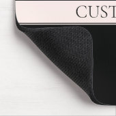 Lichtroze Blush Stripe & Elegante Bewerkbare Tekst Muismat (Hoek)