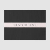 Lichtroze Blush Stripe & Elegante Bewerkbare Tekst Tissuepapier (Voorkant)