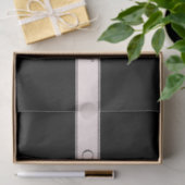 Lichtroze Blush Stripe & Elegante Bewerkbare Tekst Tissuepapier (Geschenk)