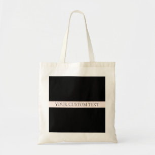 Lichtroze Blush Stripe & Elegante Bewerkbare Tekst Tote Bag