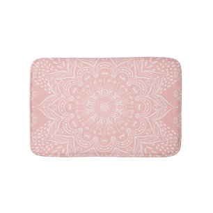 Lichtroze Boho Style Mandala Patroon Badmat