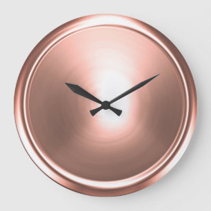 Lichtroze Button Grote Klok