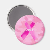 Lichtroze Camouflage Roze Lint Datum Magnet Magneet (Voorkant / Achterkant)