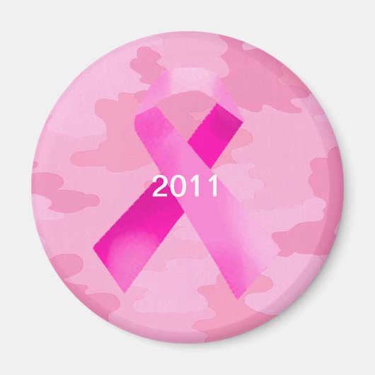 Lichtroze Camouflage Roze Lint Datum Magnet Magneet (Voorkant)