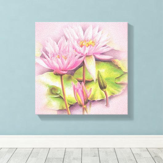 Lichtroze canvas fijn papier (Insitu (Houten vloer))