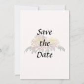 Lichtroze chrysanten save the date (Achterkant)