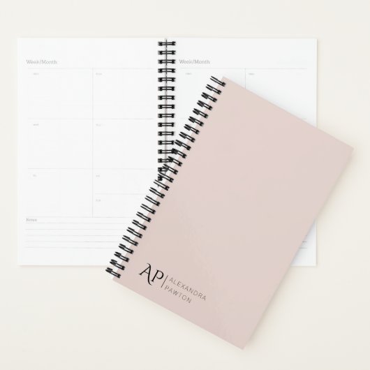 Lichtroze Custom Monogram 2025 Planner (Display)