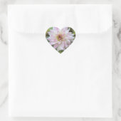 Lichtroze Dahlia met Roze Punten Hart Sticker (Tas)