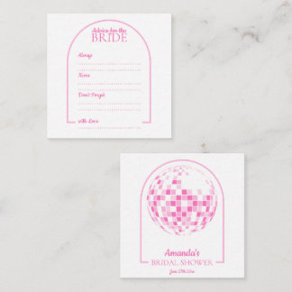 Lichtroze Disco Boogie Advies voor The Bride Informatiekaartje