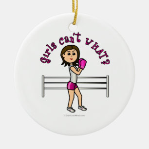 Lichtroze doos keramisch ornament