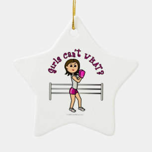 Lichtroze doos keramisch ornament