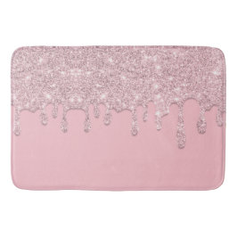 Lichtroze drijvende glitter Bath Mat
