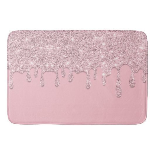 Lichtroze drijvende glitter Bath Mat (Voorkant)
