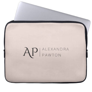 Lichtroze Eenvoudige minimalistische minimalistisc Laptop Sleeve