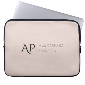 Lichtroze Eenvoudige minimalistische minimalistisc Laptop Sleeve