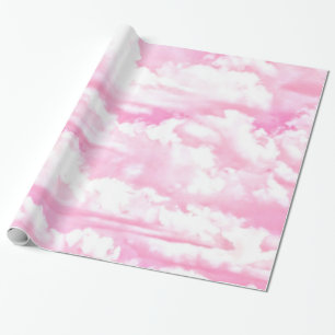 Lichtroze elegante wolken decor cadeaupapier