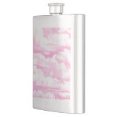 Lichtroze elegante wolken decor heupfles (Links)