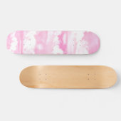 Lichtroze elegante wolken decor skateboard (Horizontaal)