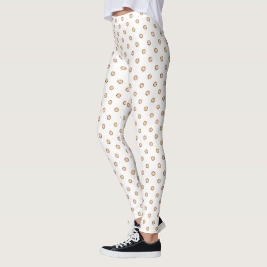 Lichtroze en gouden juweel leggings (Links)