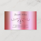 Lichtroze en groene gradiënt  voor sierdoeleinden visitekaartje (Achterkant)