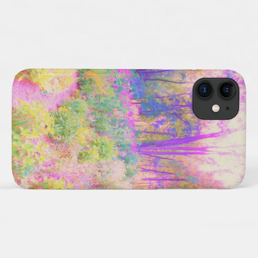 Lichtroze en koraaltuin Case-Mate iPhone case (Achterkant (horizontaal))