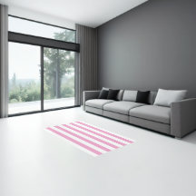 Lichtroze en witte cabana horizontale streep