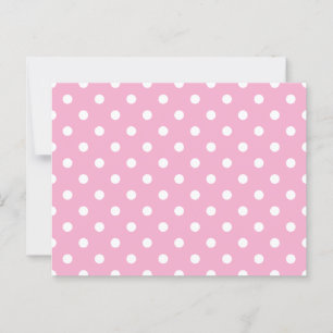 Lichtroze en witte stippen briefkaart