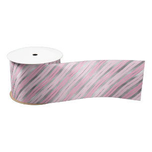 Lichtroze en zilverstrips lint