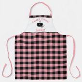 Lichtroze en zwarte Cook Buffalo Plaid Pattern Schort (Voorkant)