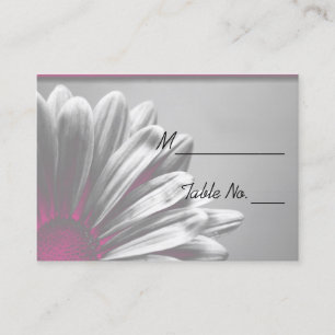 Lichtroze Floral Highlight Weduwgoedkaart Plaatskaartje