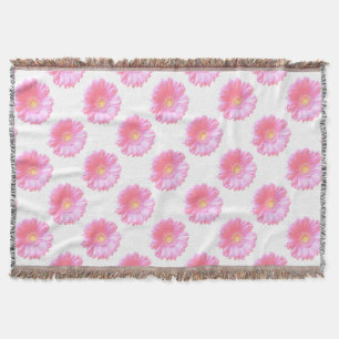 Lichtroze gerbera daisy deken