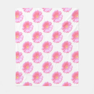 Lichtroze gerbera daisy fleece deken