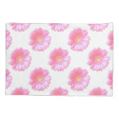 Lichtroze gerbera daisy kussensloop (Achterkant)