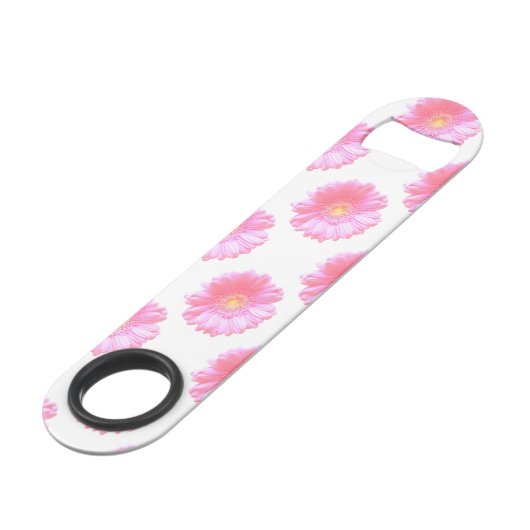 Lichtroze gerbera daisy speed flessenopener (Voorkant Gekanteld)