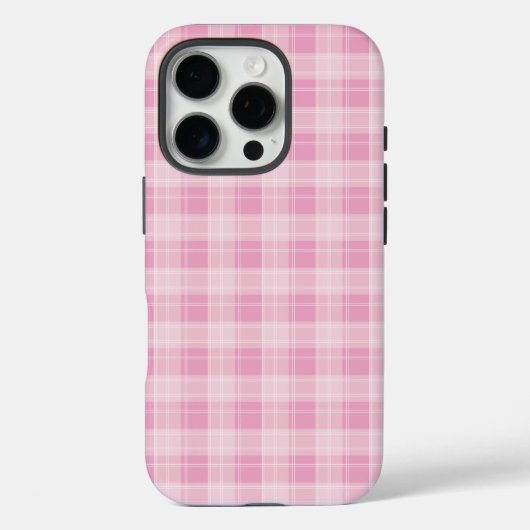 Lichtroze geruite patroon Case-Mate iPhone case (Achterkant)