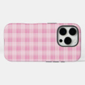 Lichtroze geruite patroon Case-Mate iPhone case (Achterkant (horizontaal))