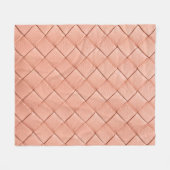 Lichtroze geweven ledertextuur fleece deken (Voorkant (Horizontaal))