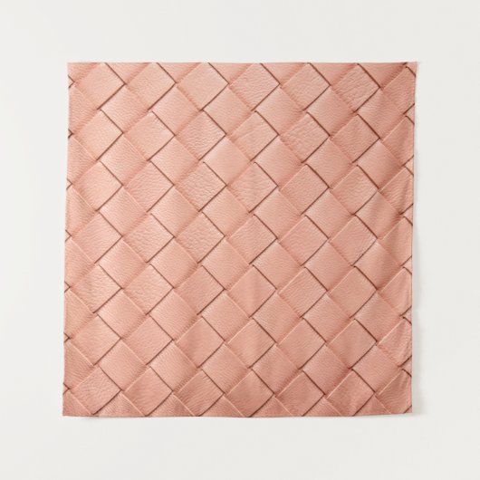 Lichtroze geweven ledertextuur wandkleed (Voorkant)