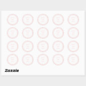 Lichtroze Girly Damask Label (Vel)