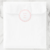 Lichtroze Girly Damask Label (Tas)