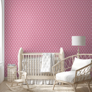 Lichtroze gouden diamant getuft behang