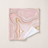 lichtroze goudvormig design bad handdoek (Wasdoekje)