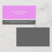 Lichtroze grijs streep aangepaste visitekaartjes (Voorkant / Achterkant)